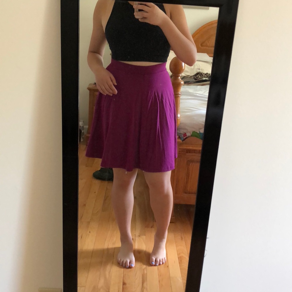 NWT Uniqlo Pink Flowy Skater Skirt